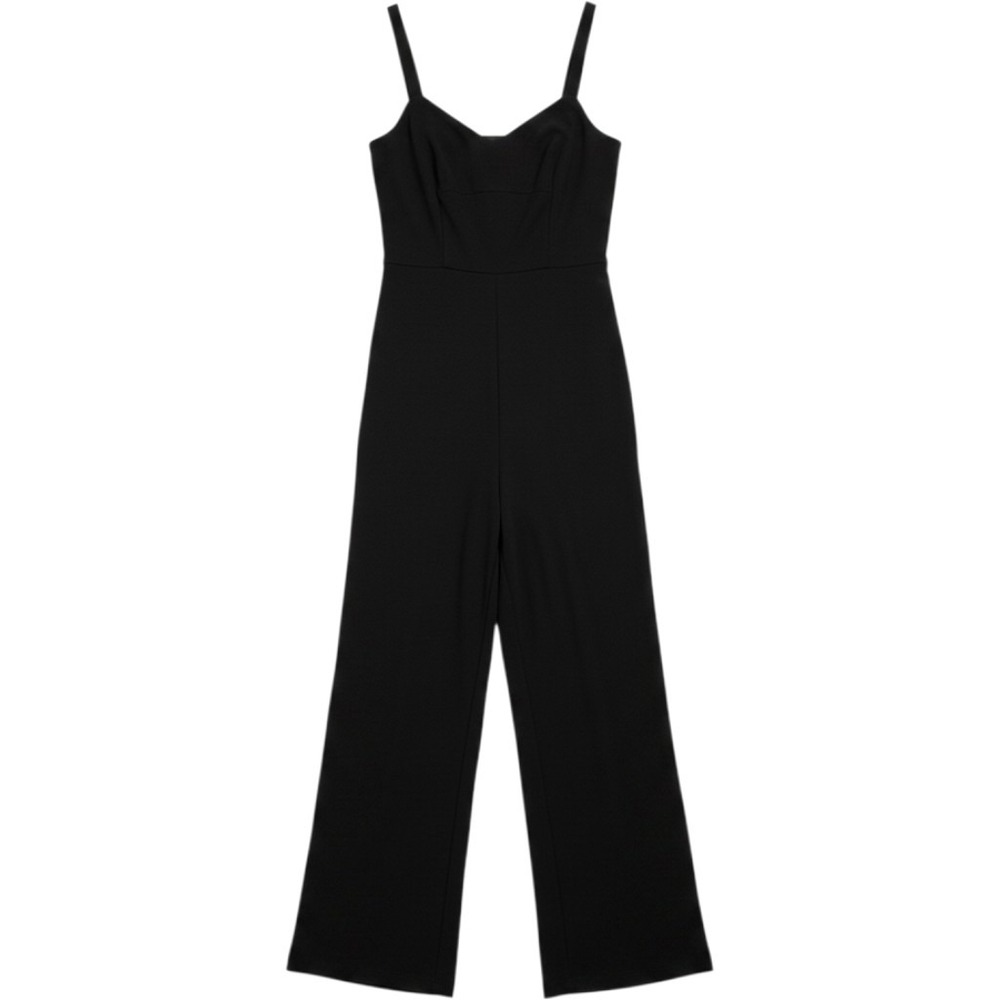 Rachel Roy Jumpsuit Women Large Black Sleeveless Cutout Wide Leg Formal - Picture 2 of 11
